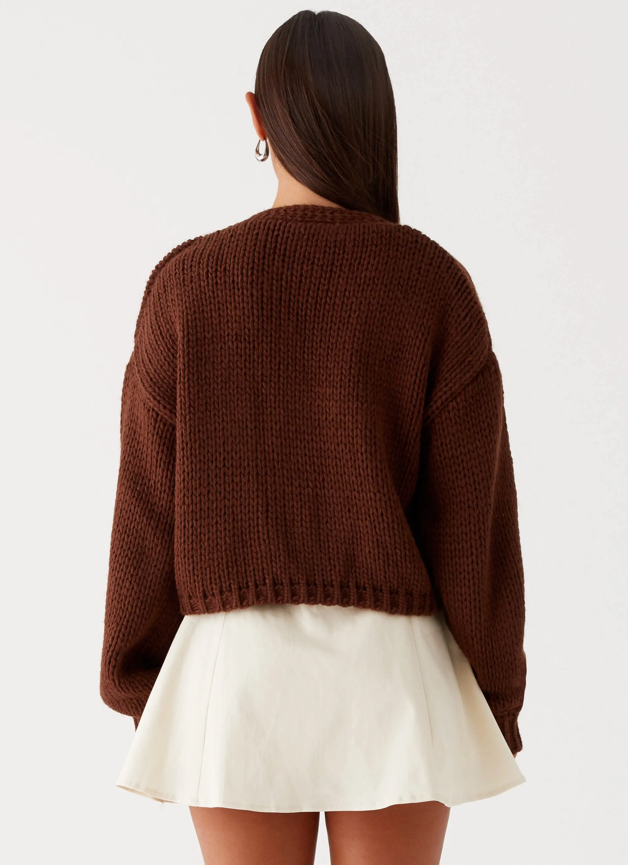 Jasleen Knit Cardigan - Brown