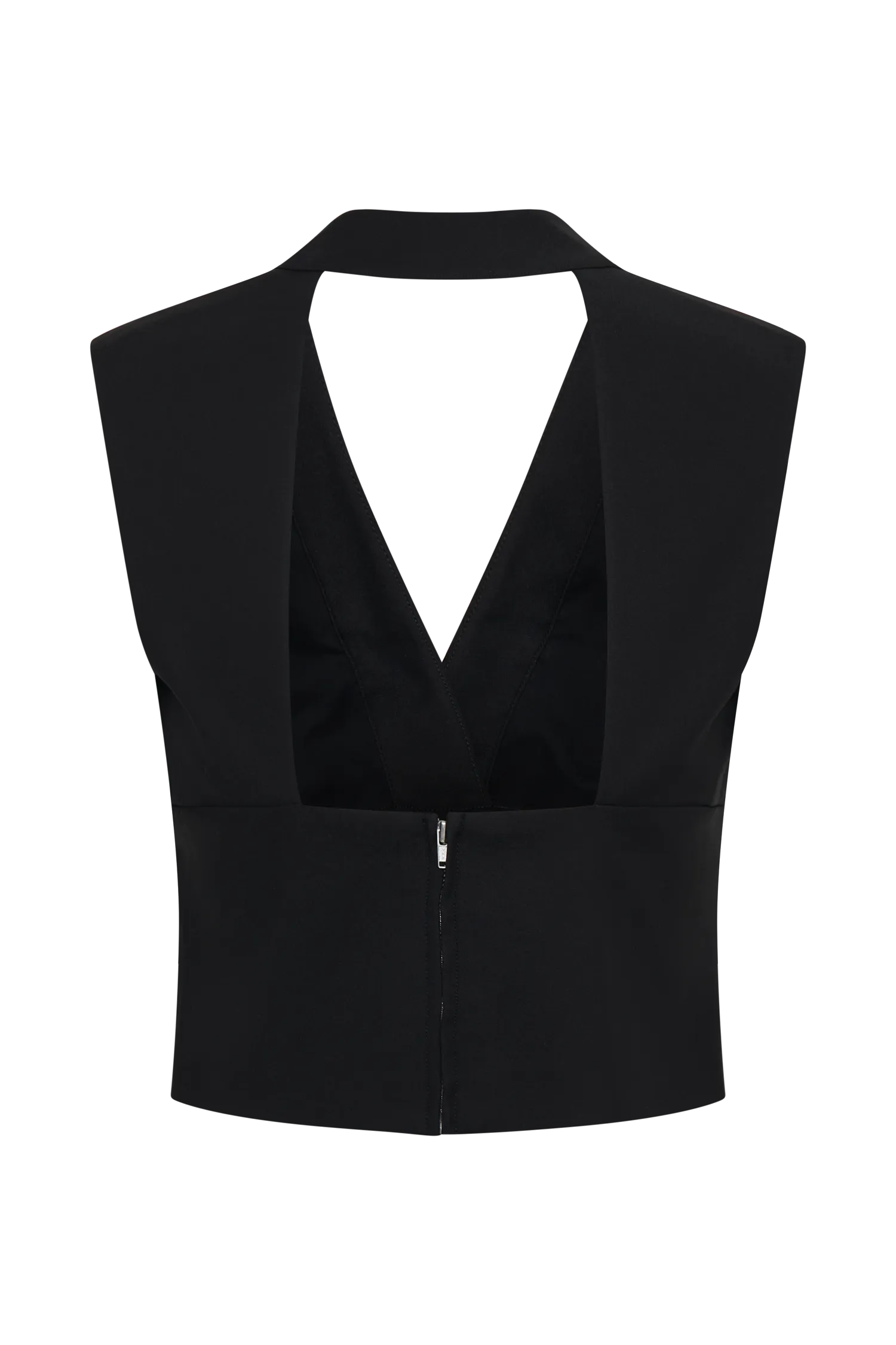 Jemima Sleeveless Cross Over Top - Black