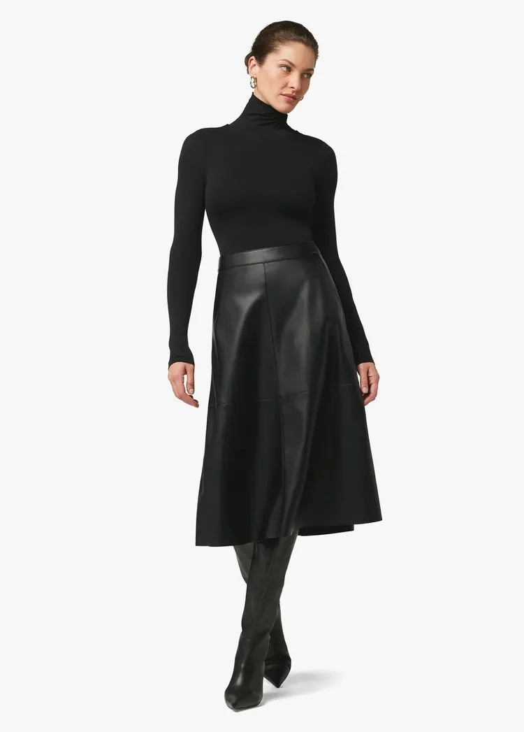 Joes Jeans The Lori Vegan Leather Skirt in Black