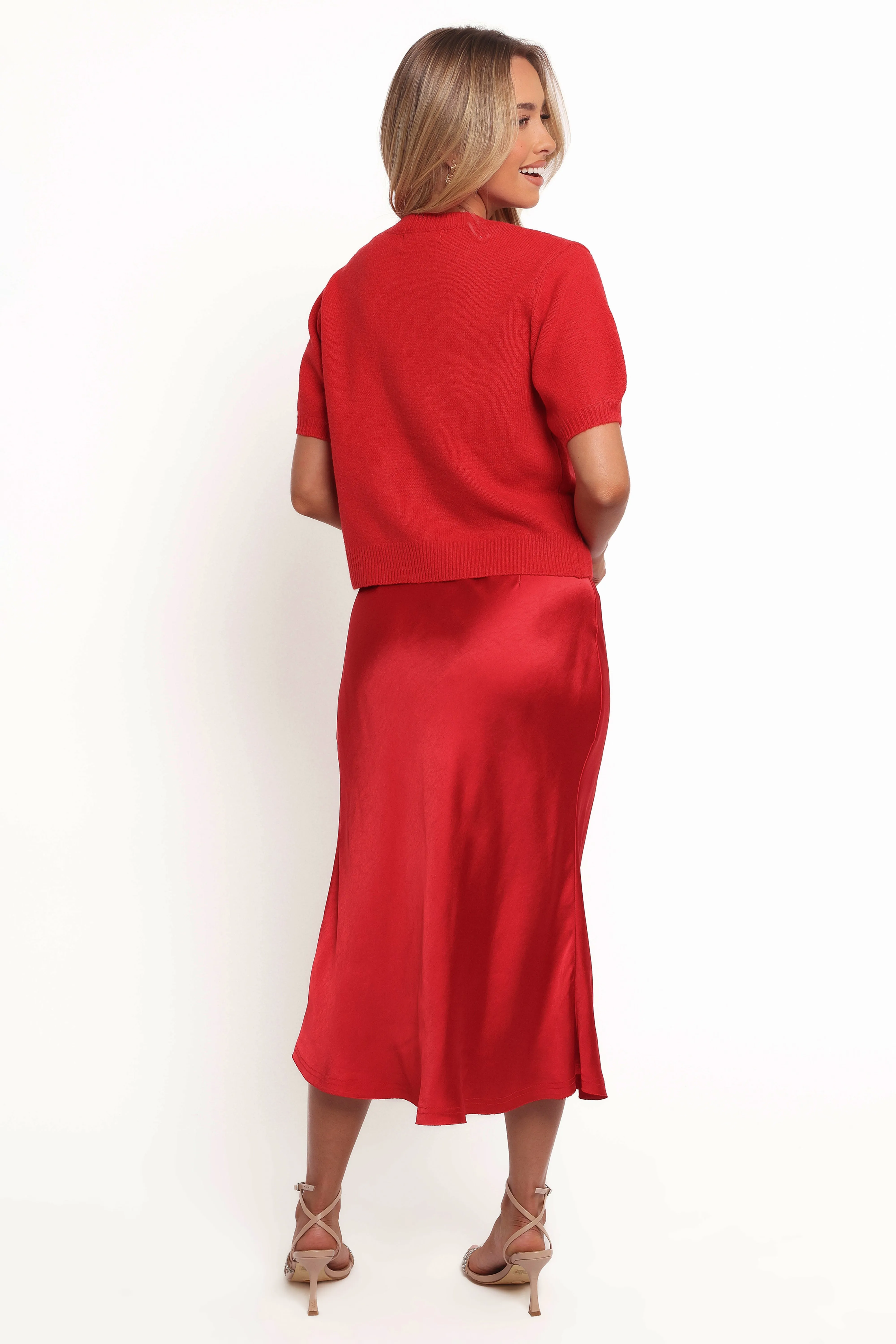 Karla Midi Skirt - Red