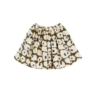 Khaki Sheep Velvet Skirt