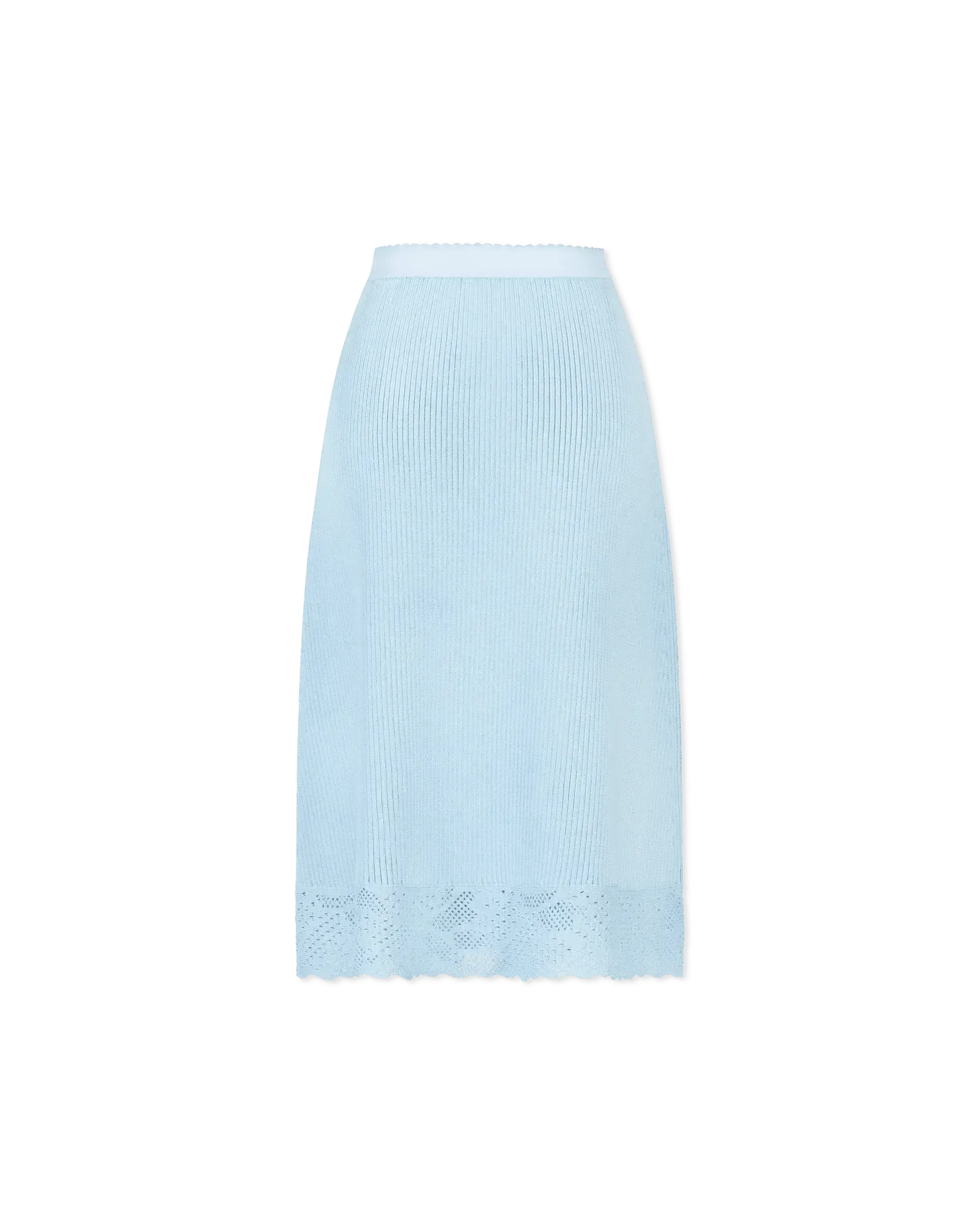 Lace Viscose Knit Slip Skirt