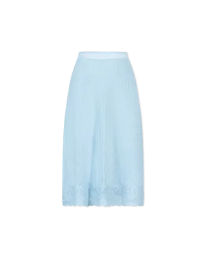 Lace Viscose Knit Slip Skirt