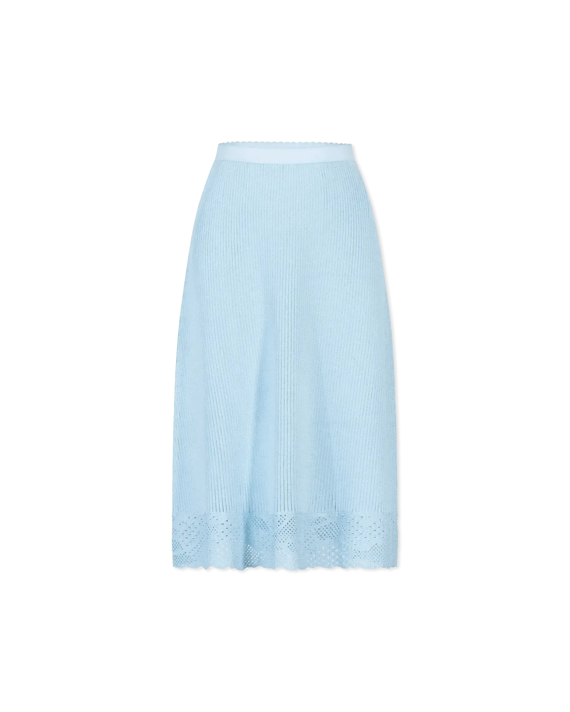 Lace Viscose Knit Slip Skirt