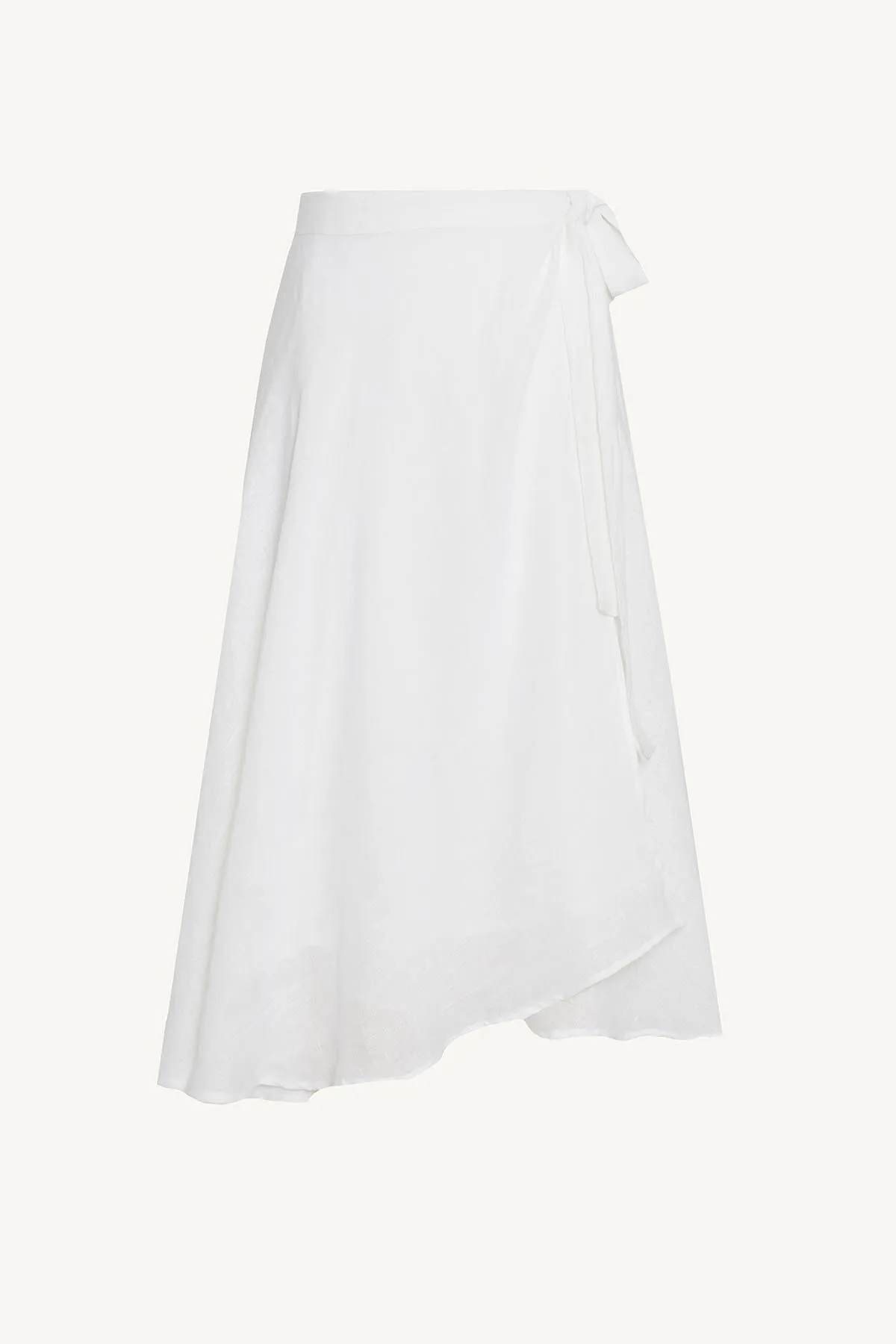 Lana Linen Wrap Skirt - White EcoLinen