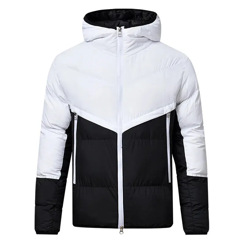 Large Size Cotton Jacket Men's New Winter Coat Cotton Jacket Trendy Casual Autumn and Winter Warm Hooded Down Cotton Jacket