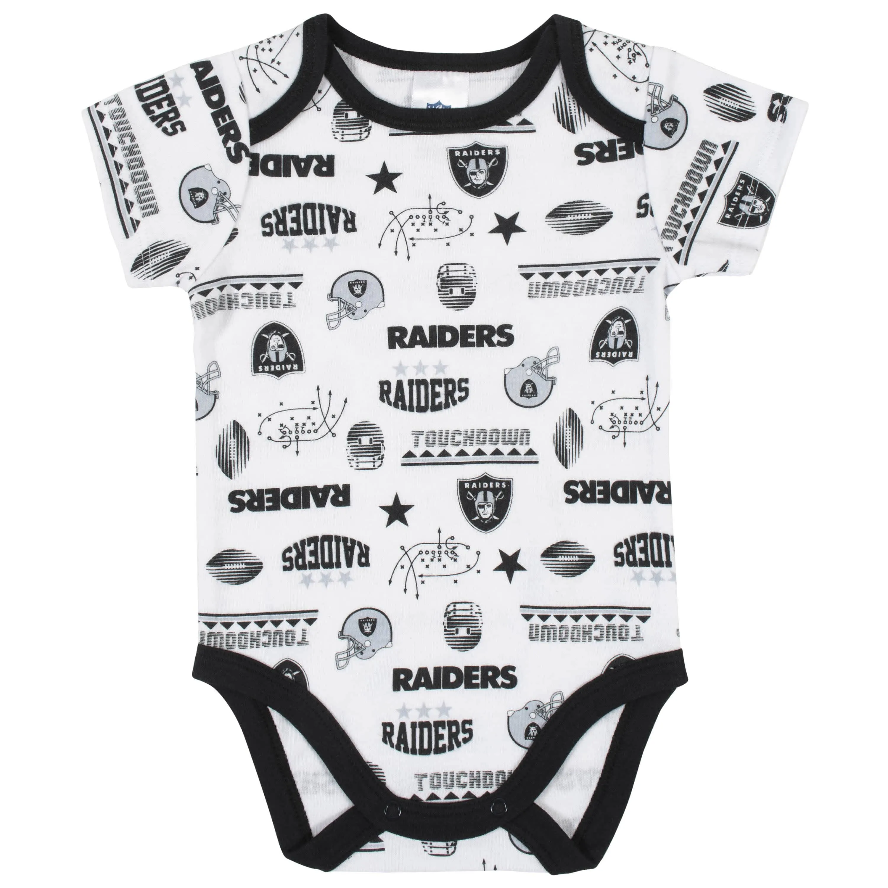 Las Vegas Raiders 3-Piece Baby Boys Bodysuit, Bib, and Cap Set