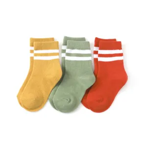 Little Stocking Co Midi Sock Set (3 Pair) - Garden Striped