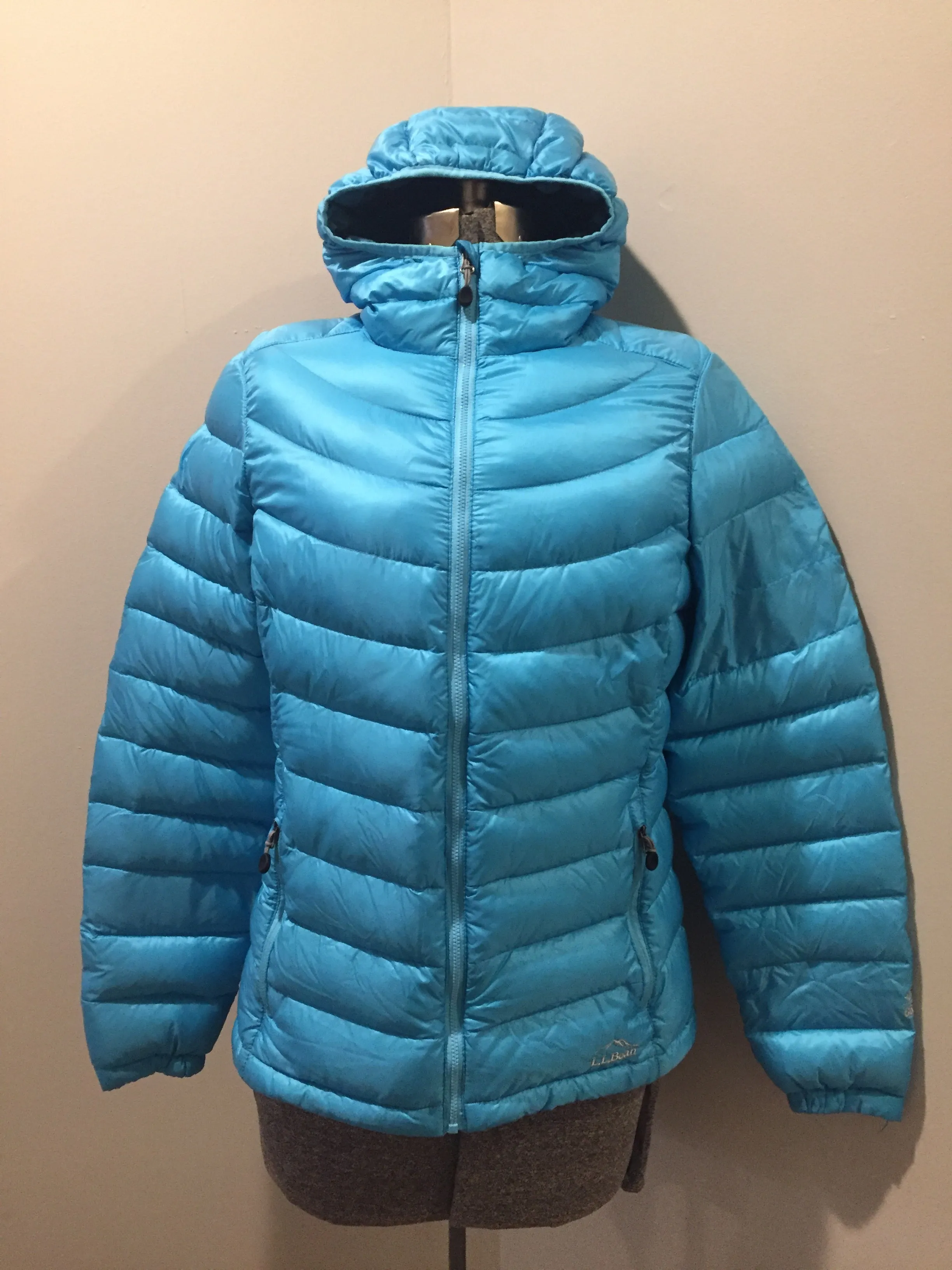 LL Bean Down Tek Ultra Light Blue Jacket