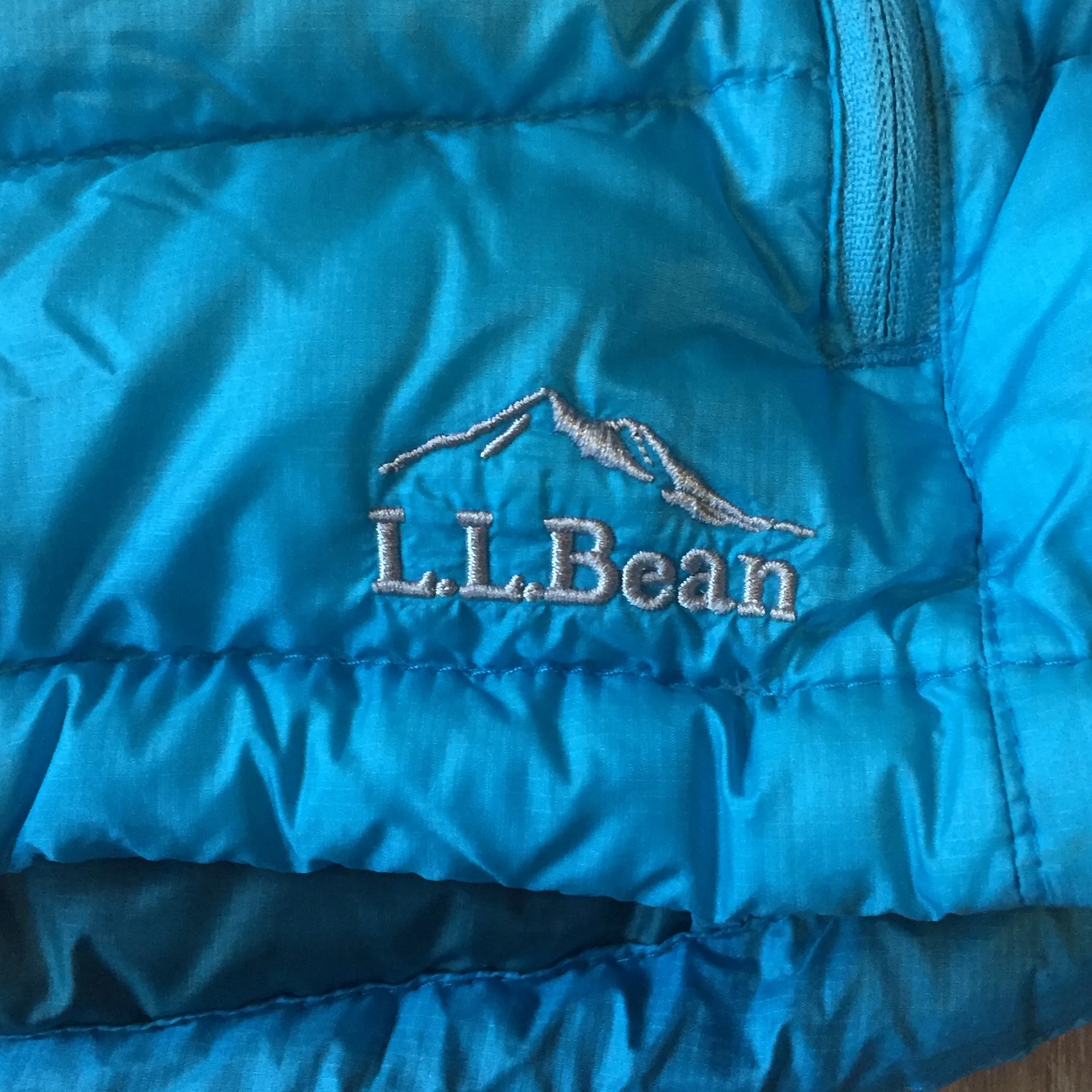 LL Bean Down Tek Ultra Light Blue Jacket