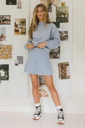 Lloyd Cozy Mini Skirt in Blue - FINAL SALE