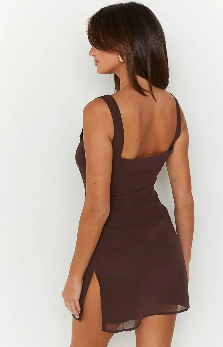 Londyn Brown Mini Dress