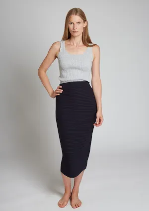 Long Slim Skirt, Navy