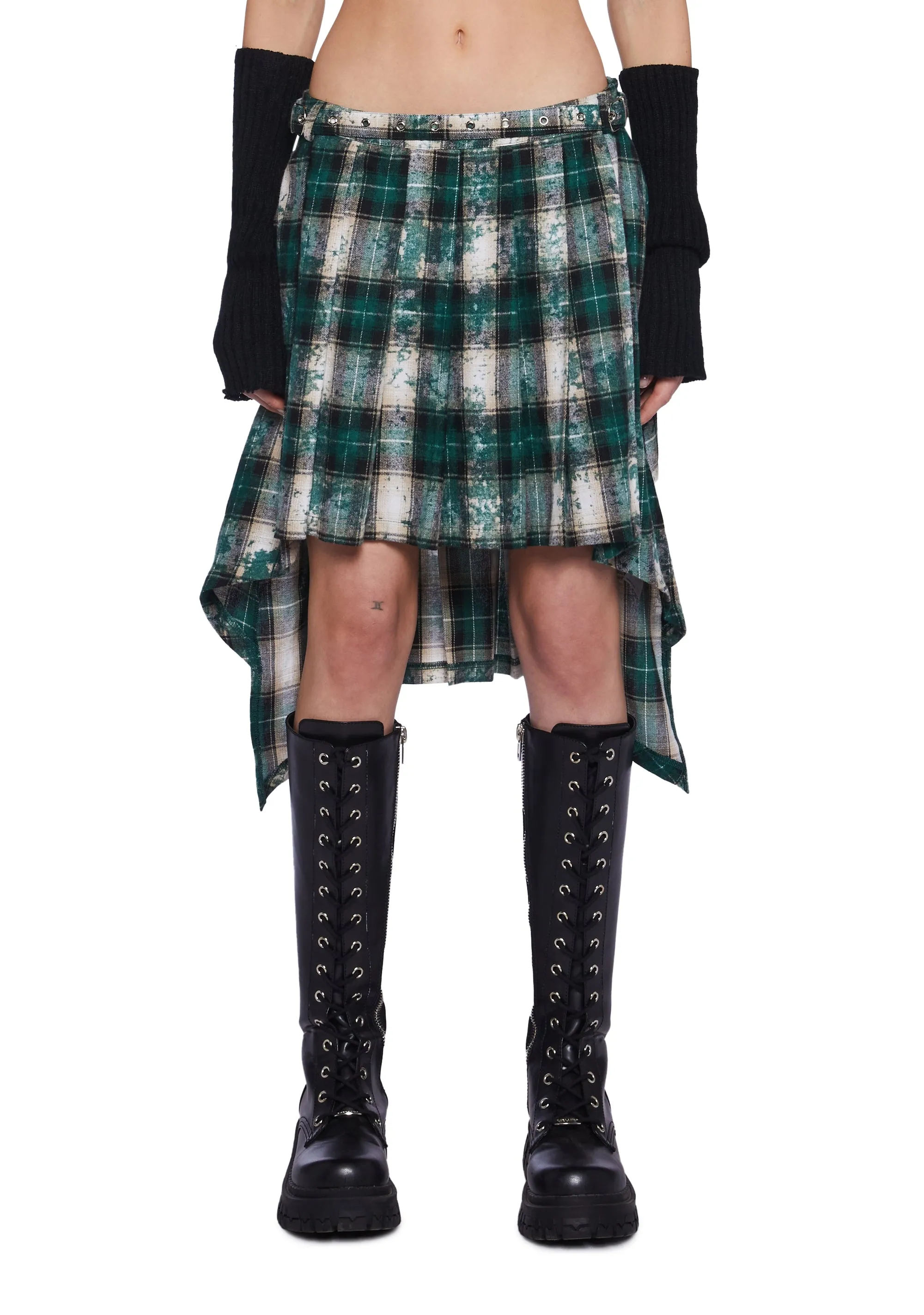 Lore Pleated Tartan Skirt