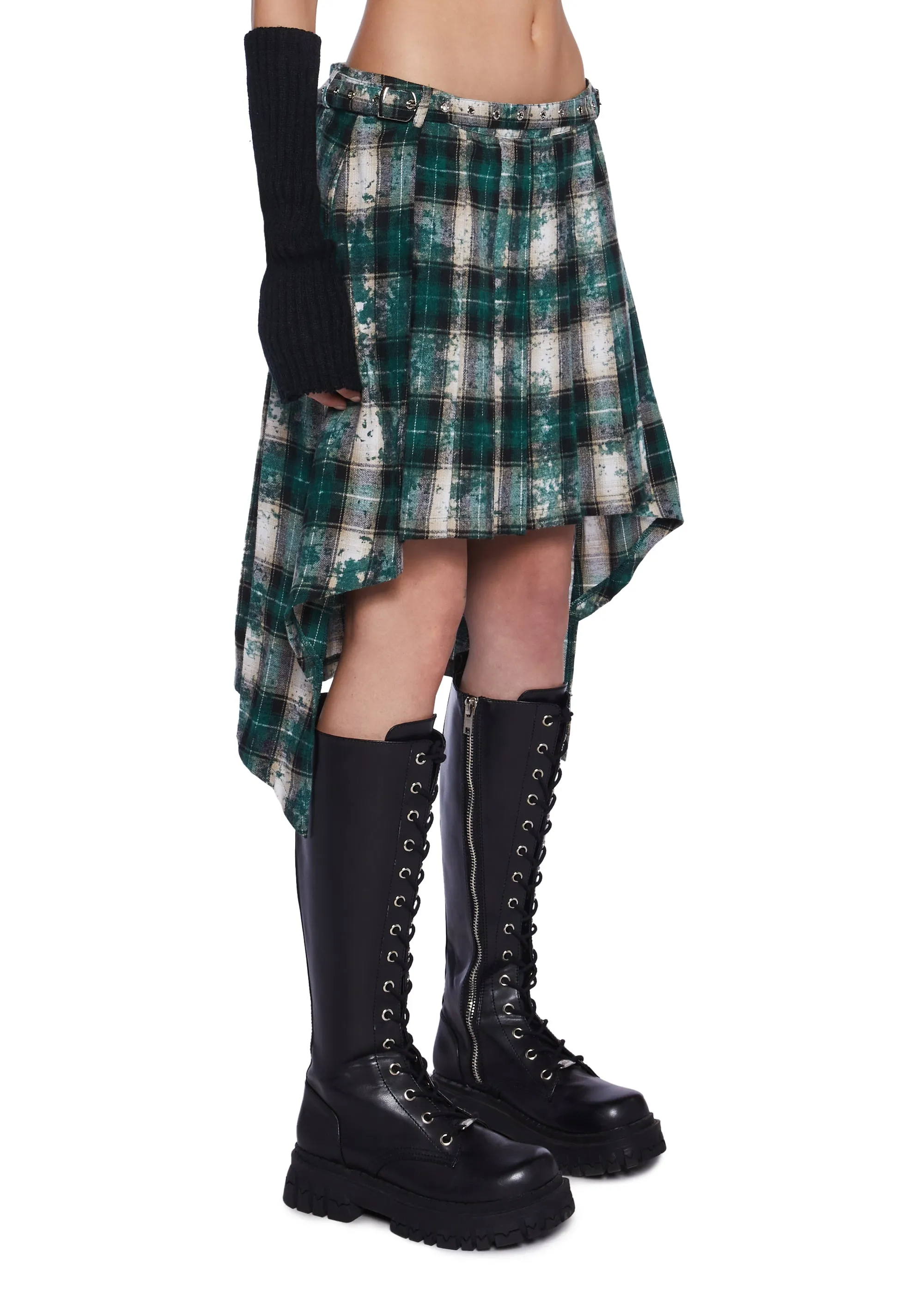 Lore Pleated Tartan Skirt