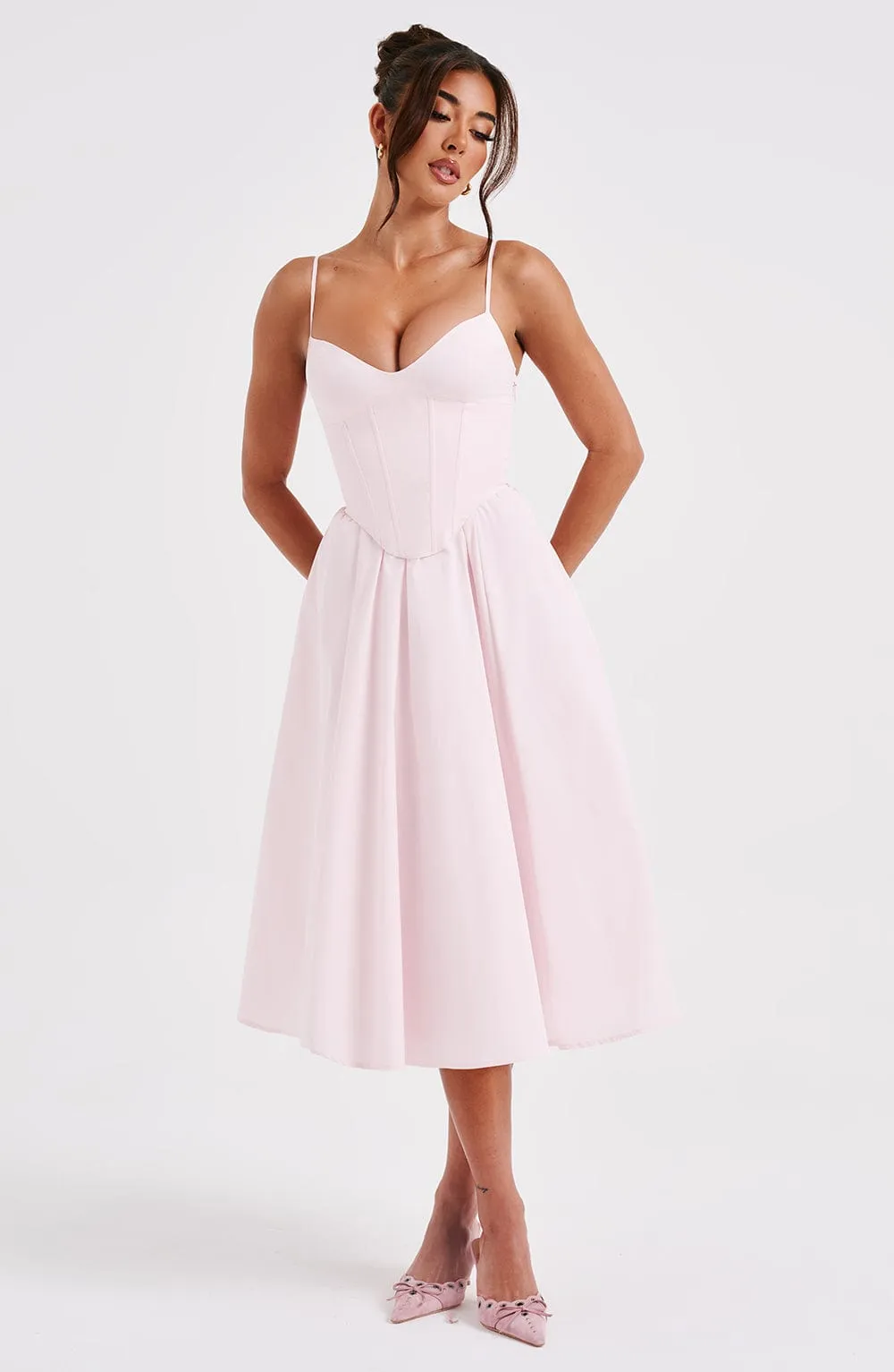 Mariella Midi Dress - Blush