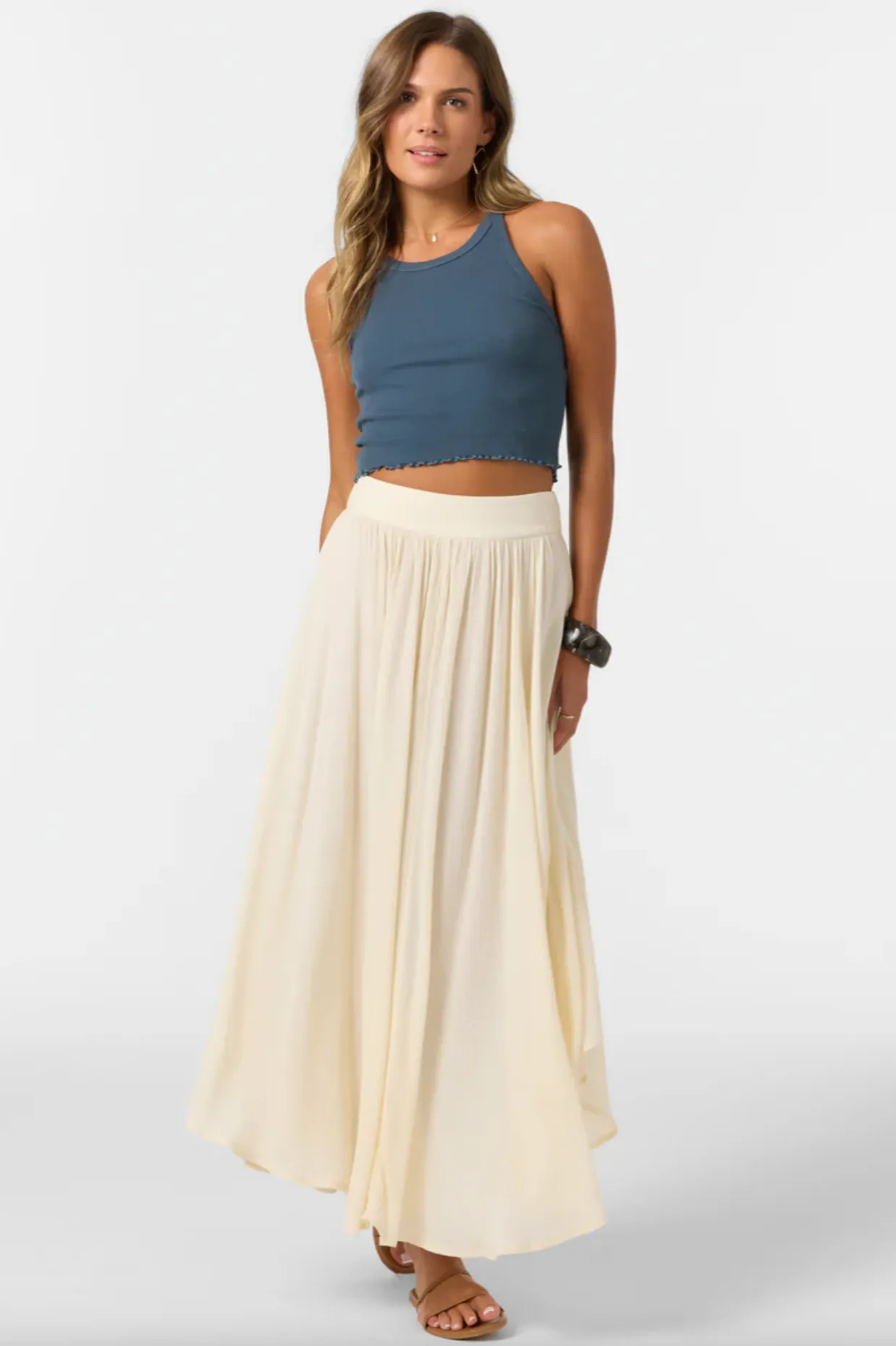 MARNIE SOLID MAXI SKIRT (IVR)