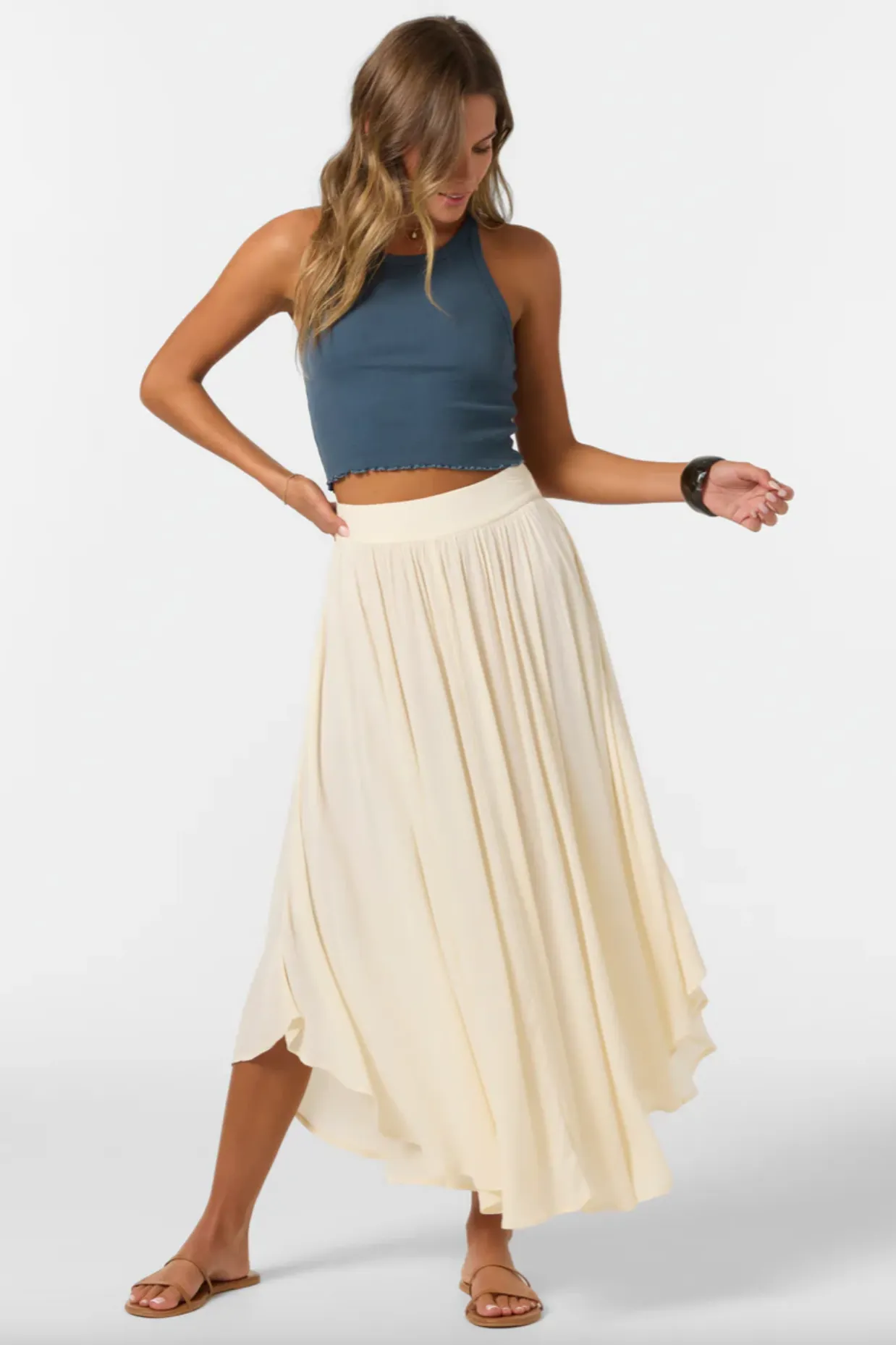 MARNIE SOLID MAXI SKIRT (IVR)