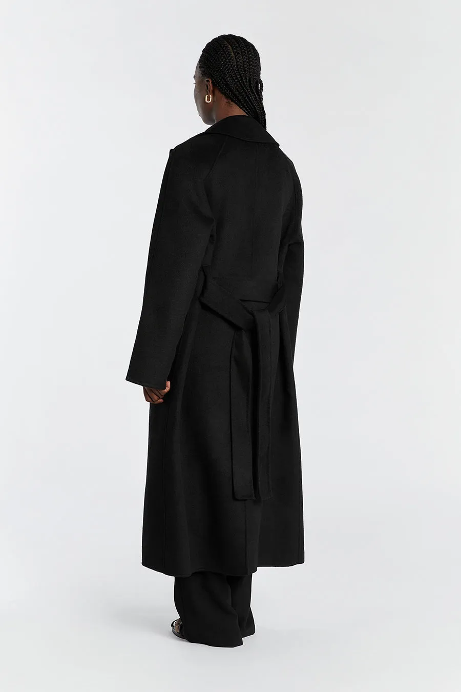 MATILDA BLACK WOOL FELT COAT