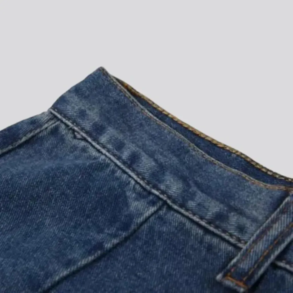 Medium-wash denim skirt
 for women