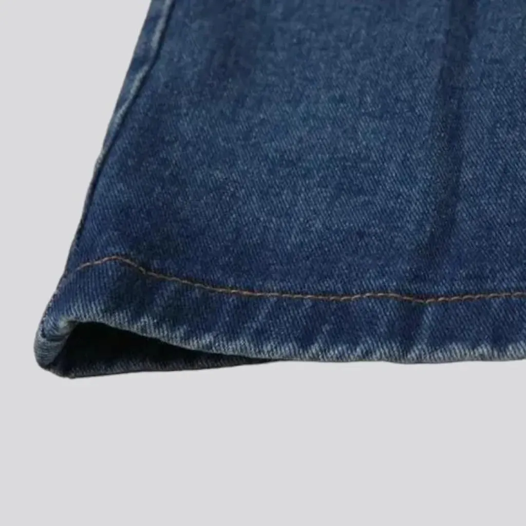 Medium-wash denim skirt
 for women