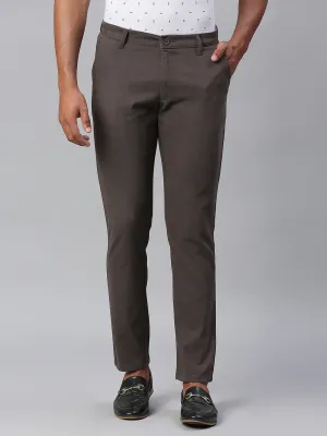 Men's Tapered Fit Cotton Chinos (Dark Grey)