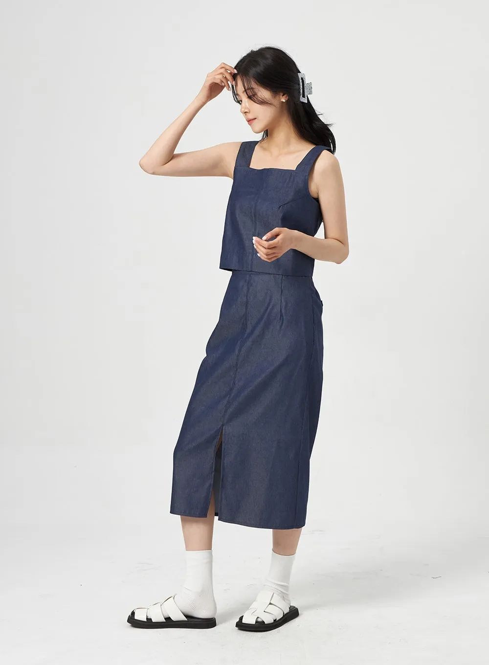 Midi Denim Skirt OA317