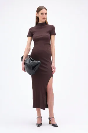 Midi Skirt Chocolate Plum (Brown)