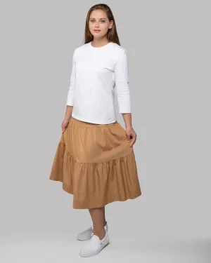 Midi Tiered Skirt 1001