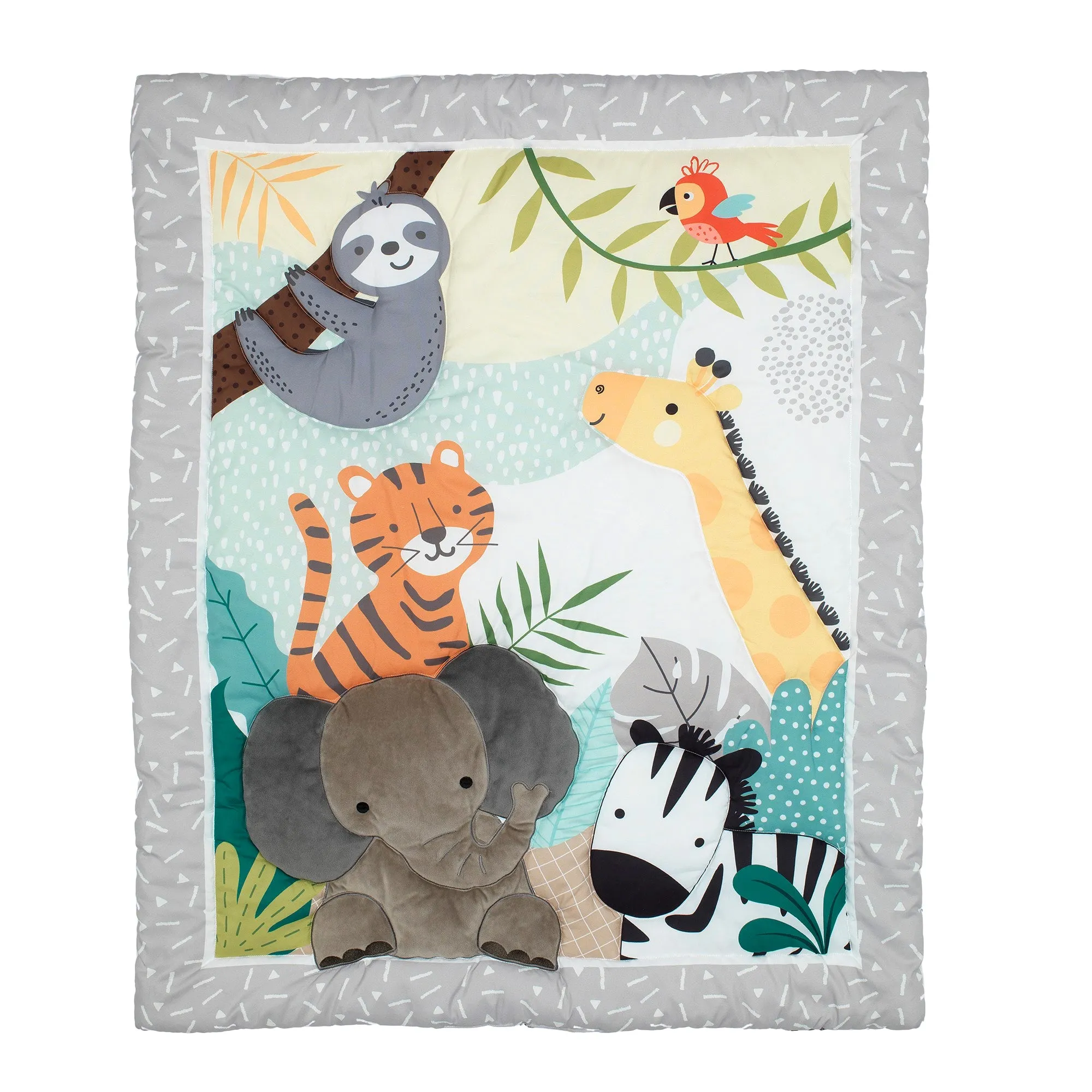 Mighty Jungle 3-Piece Crib Bedding Set