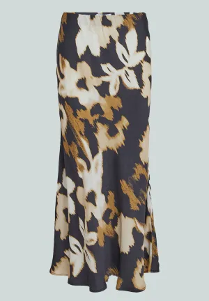 Minus Bernia Midi Skirt - Arrowwood Yellow Print