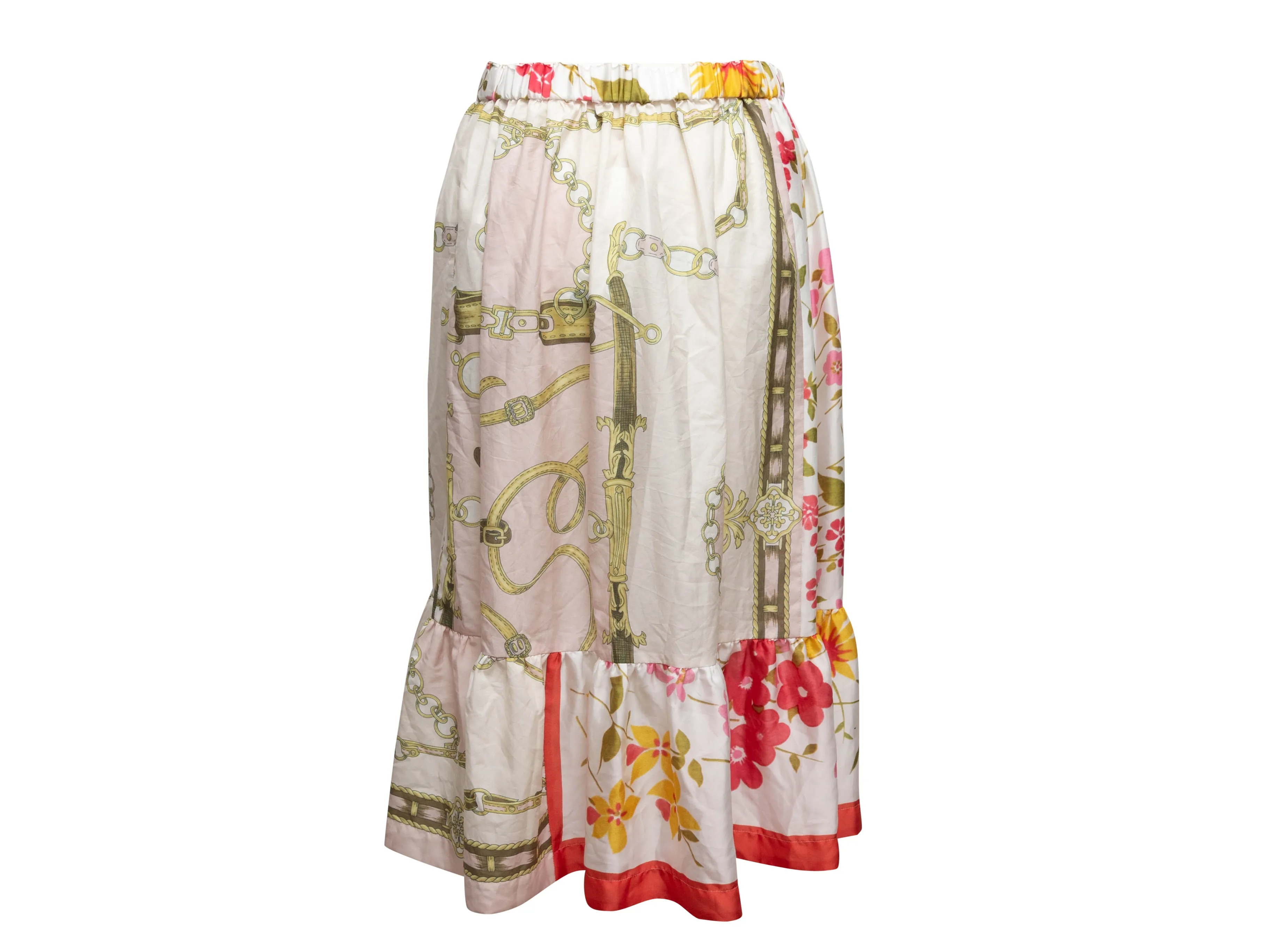 Multicolor Comme Des Garcons Girl Floral Print Skirt Size US M