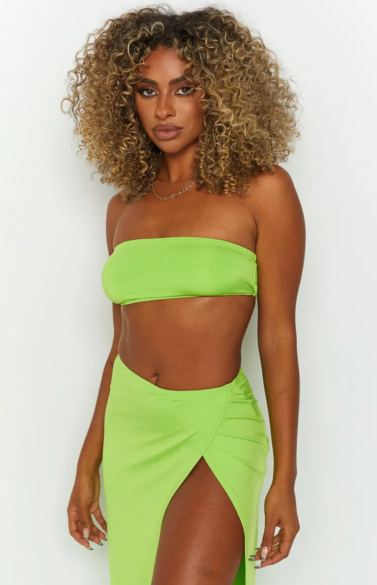 Murphy Lime Bandeau Top