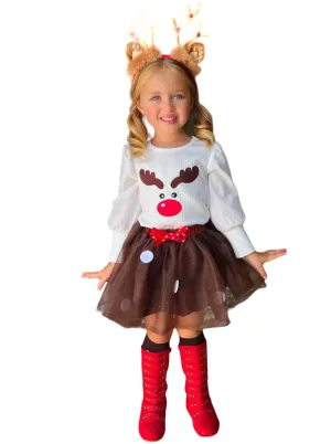 My Favorite Reindeer Tutu Skirt Set