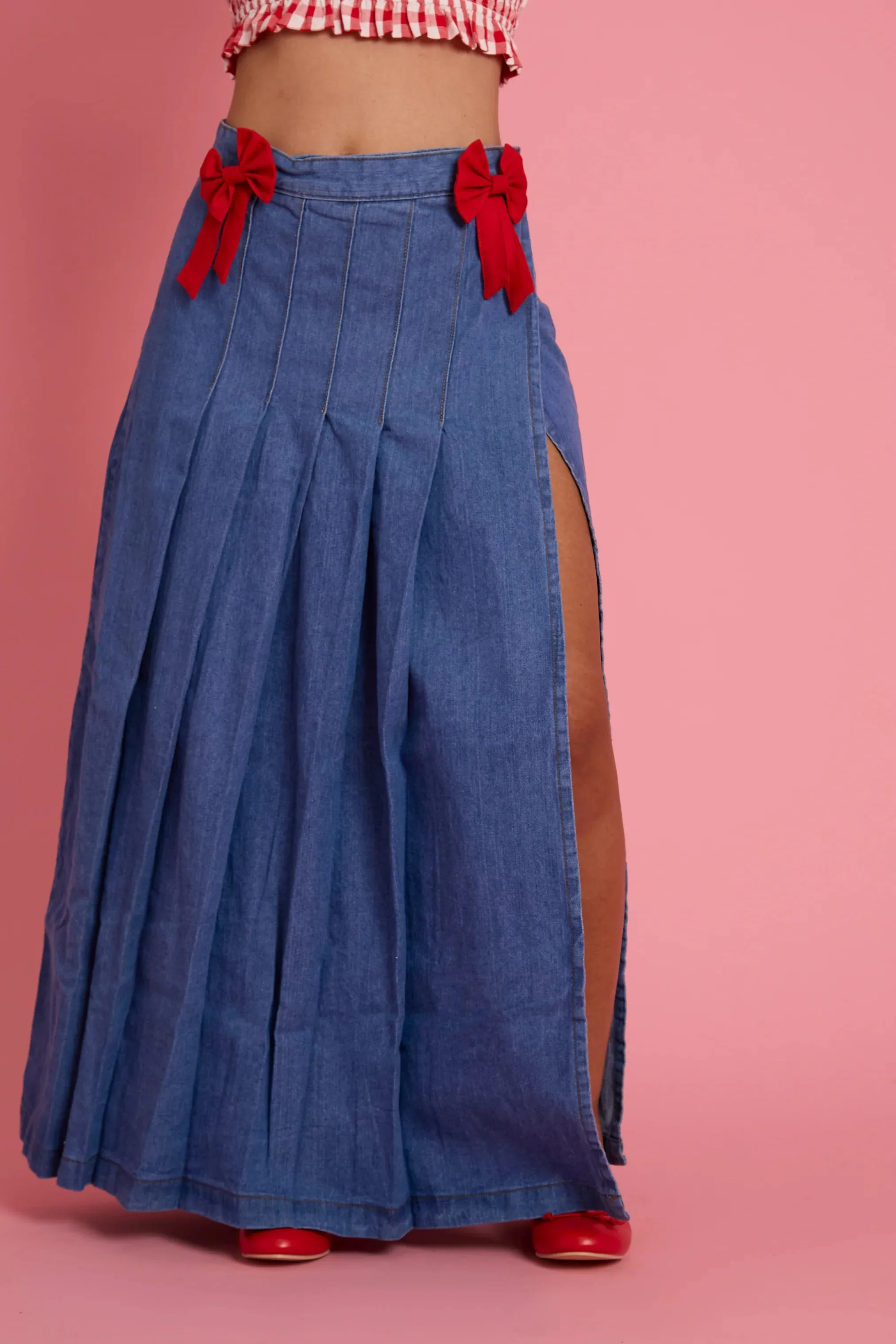 Neon Rose - Beau Denim Skirt