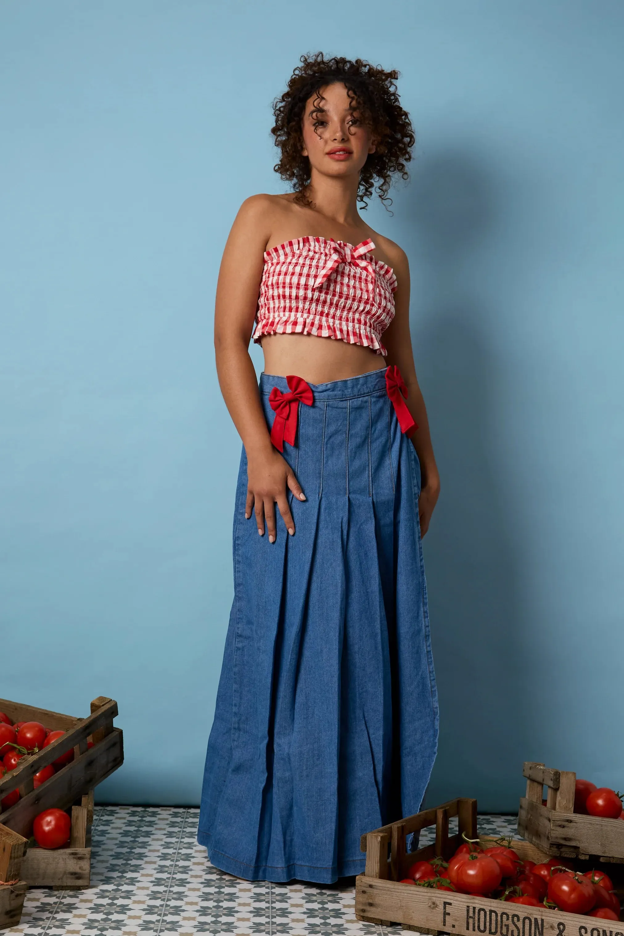 Neon Rose - Beau Denim Skirt