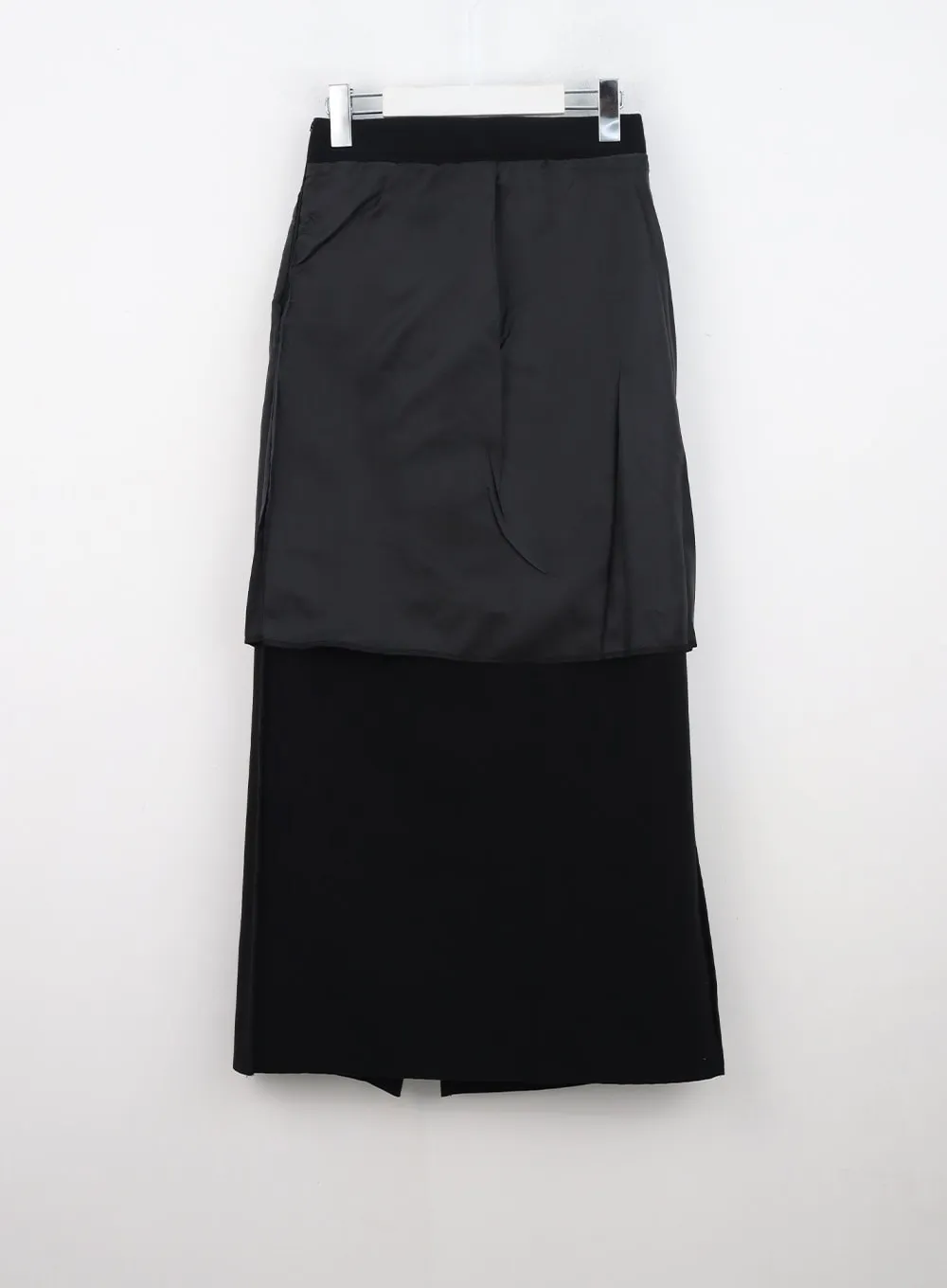 Nylon Shirring Midi Skirt CN307