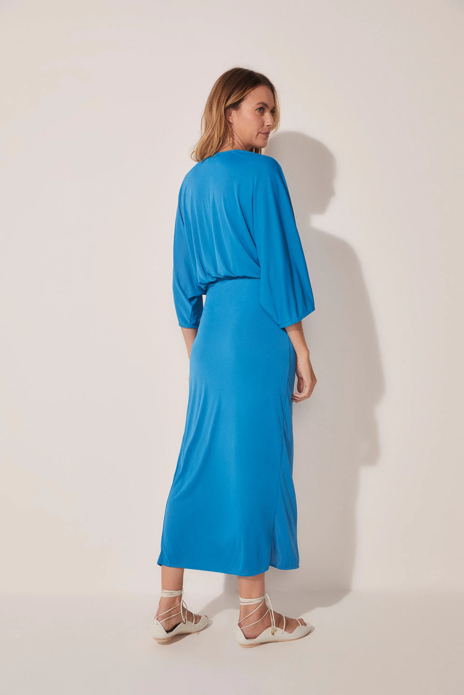 Ocean Criss Crossed Midi Dress E4662A1706