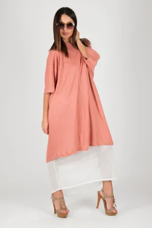 ODILE Salmon Summer Dress in 2 parts on SALE