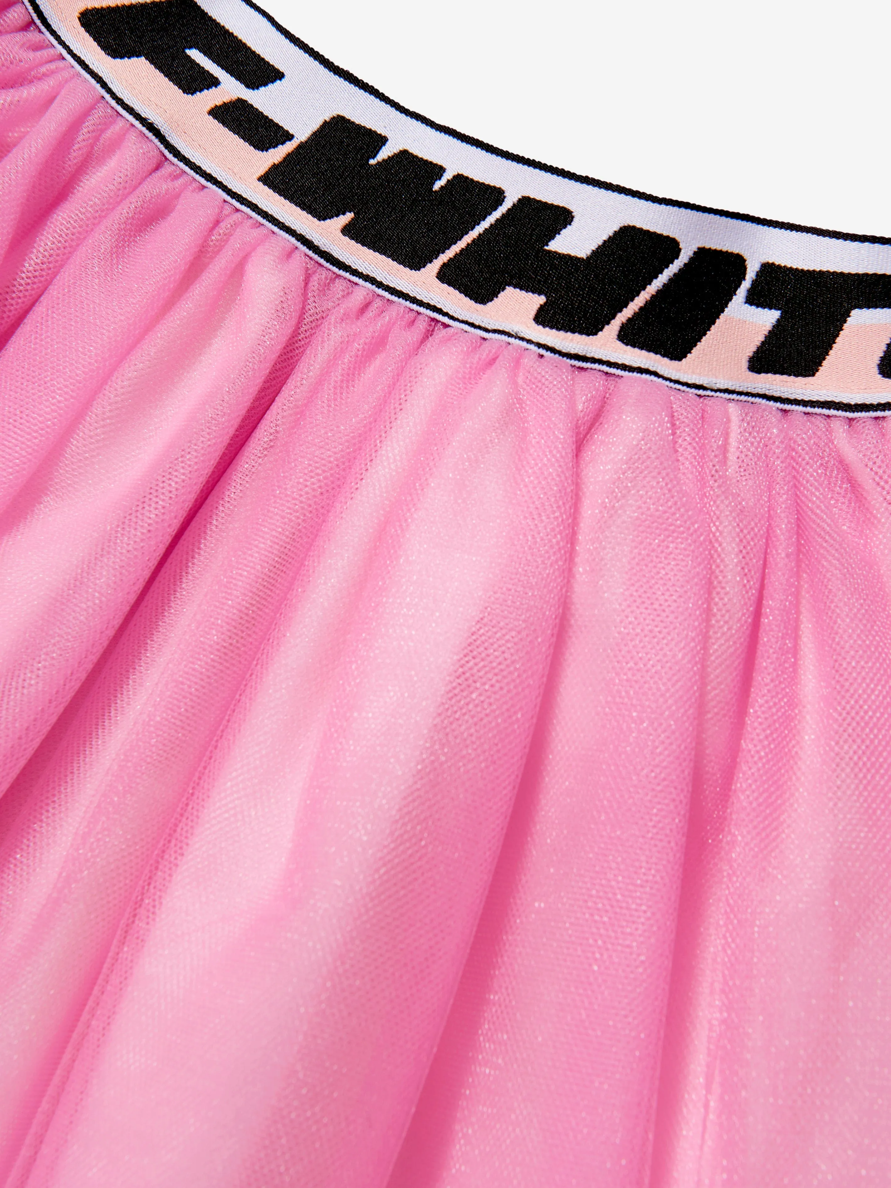 Off-White Girls Logo Band Tulle Skirt