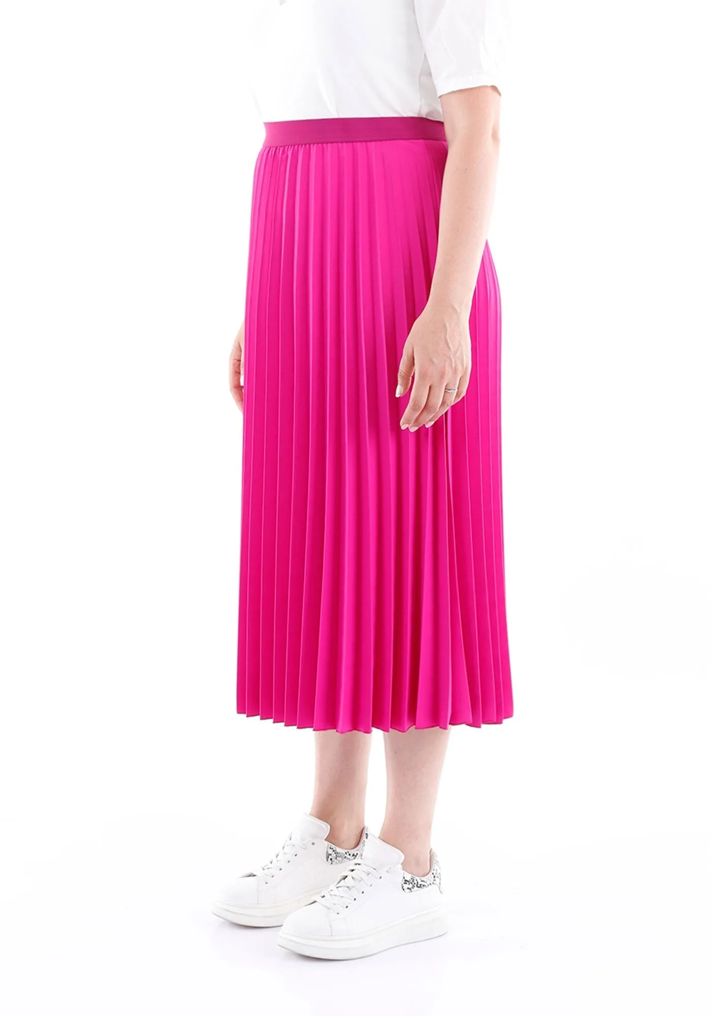 Oversized Accordion Plise Midi Pleated Skirt