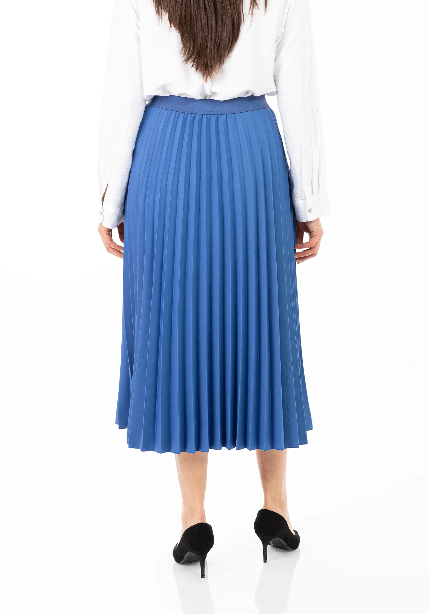 Oversized Accordion Plise Midi Pleated Skirt