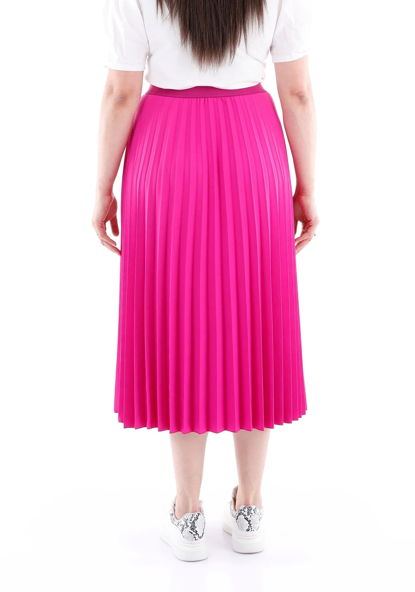 Oversized Accordion Plise Midi Pleated Skirt