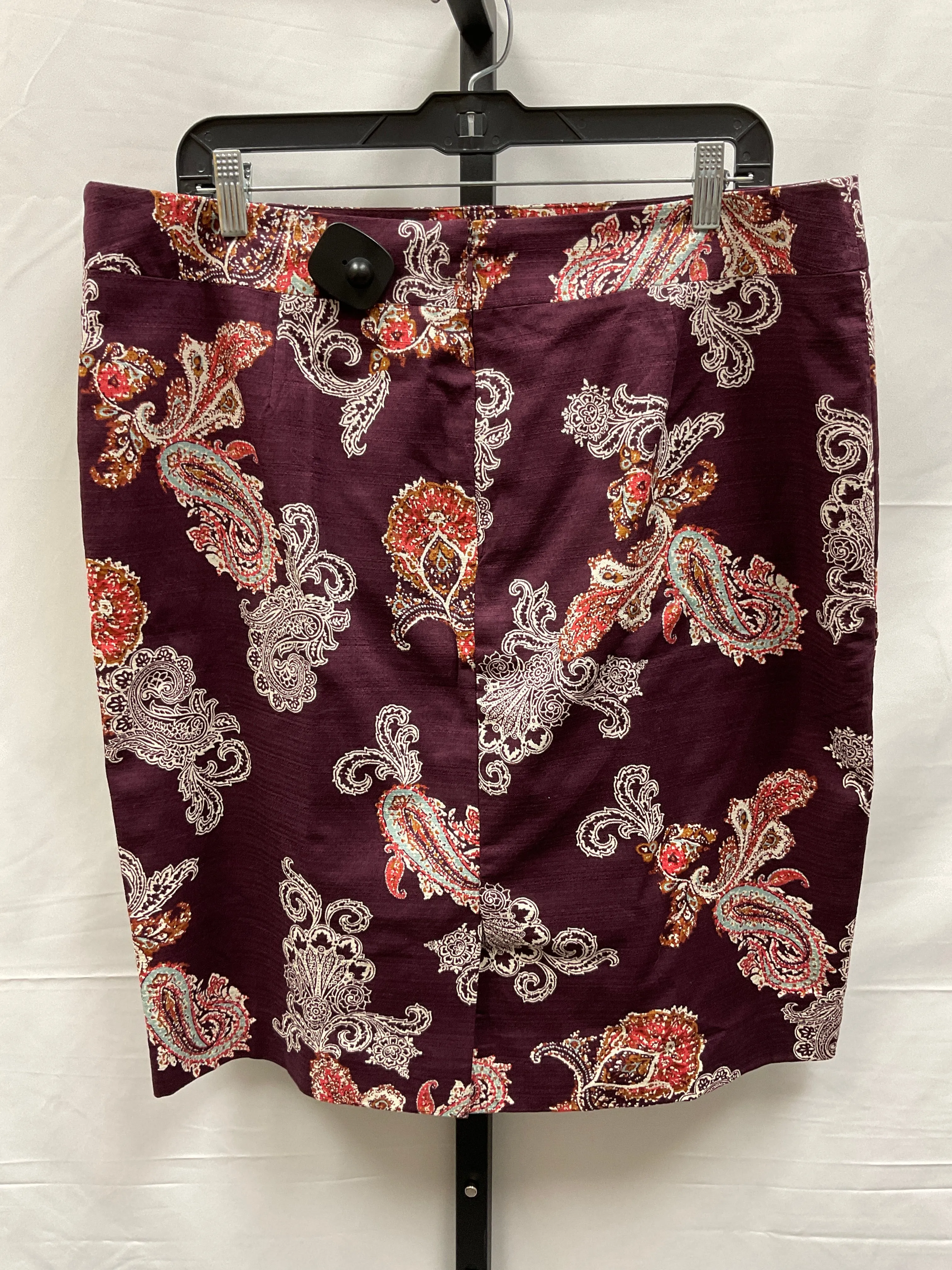 Paisley Print Skirt Midi Ann Taylor, Size 16