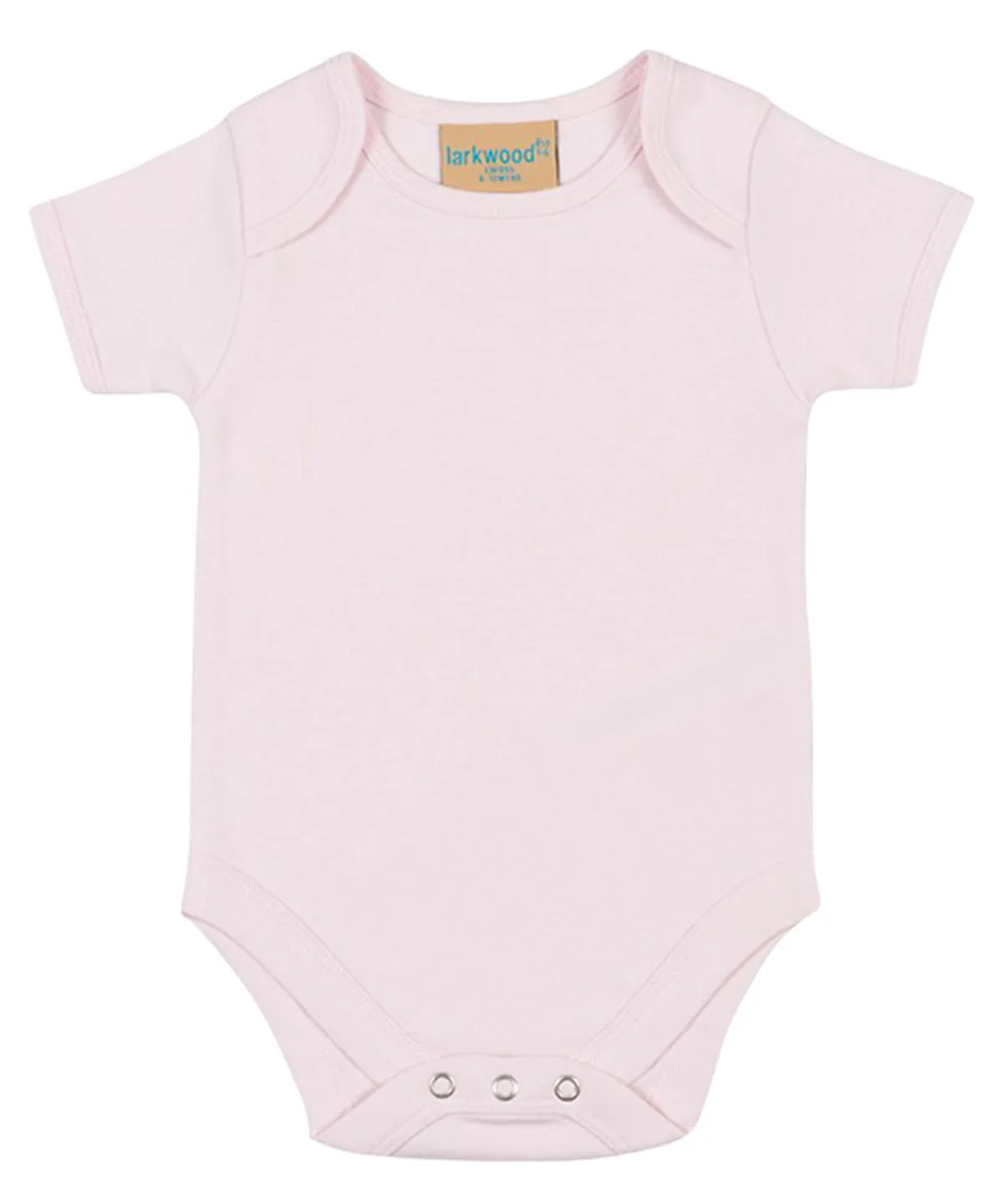 Pale Pink - Short-sleeved bodysuit with envelope neck opening