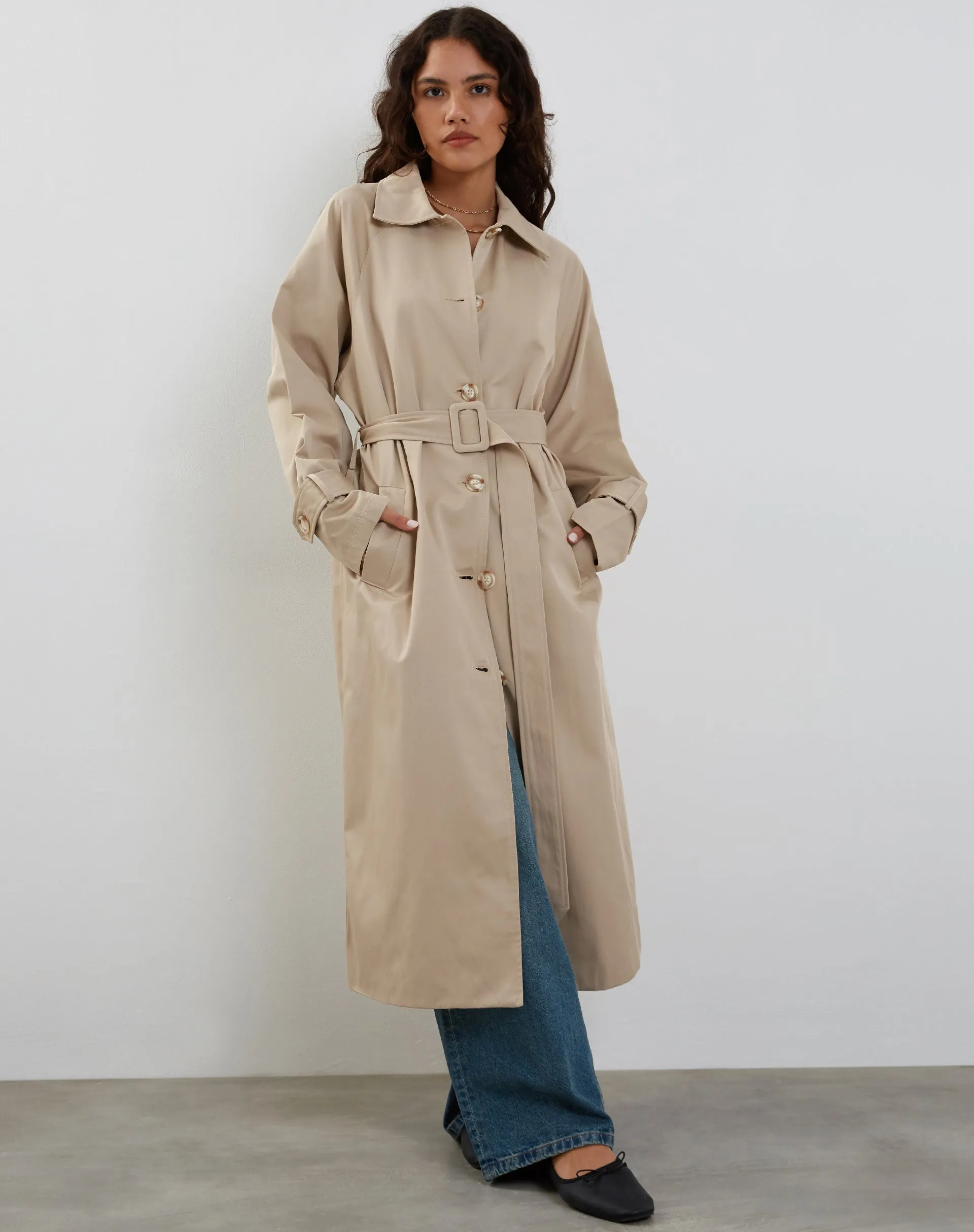 Panala Trench Coat in Sand