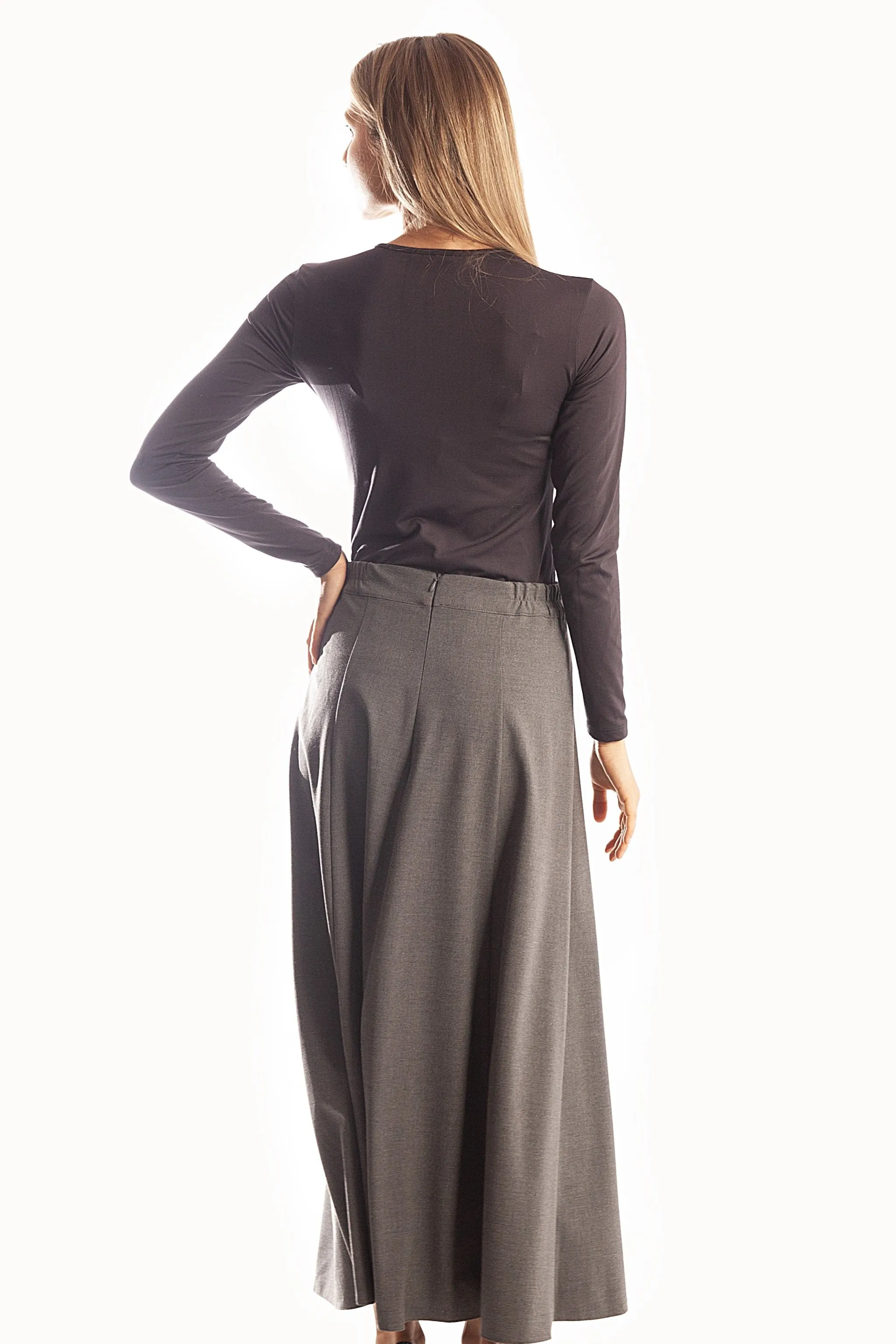 Paneled Midi Skirt