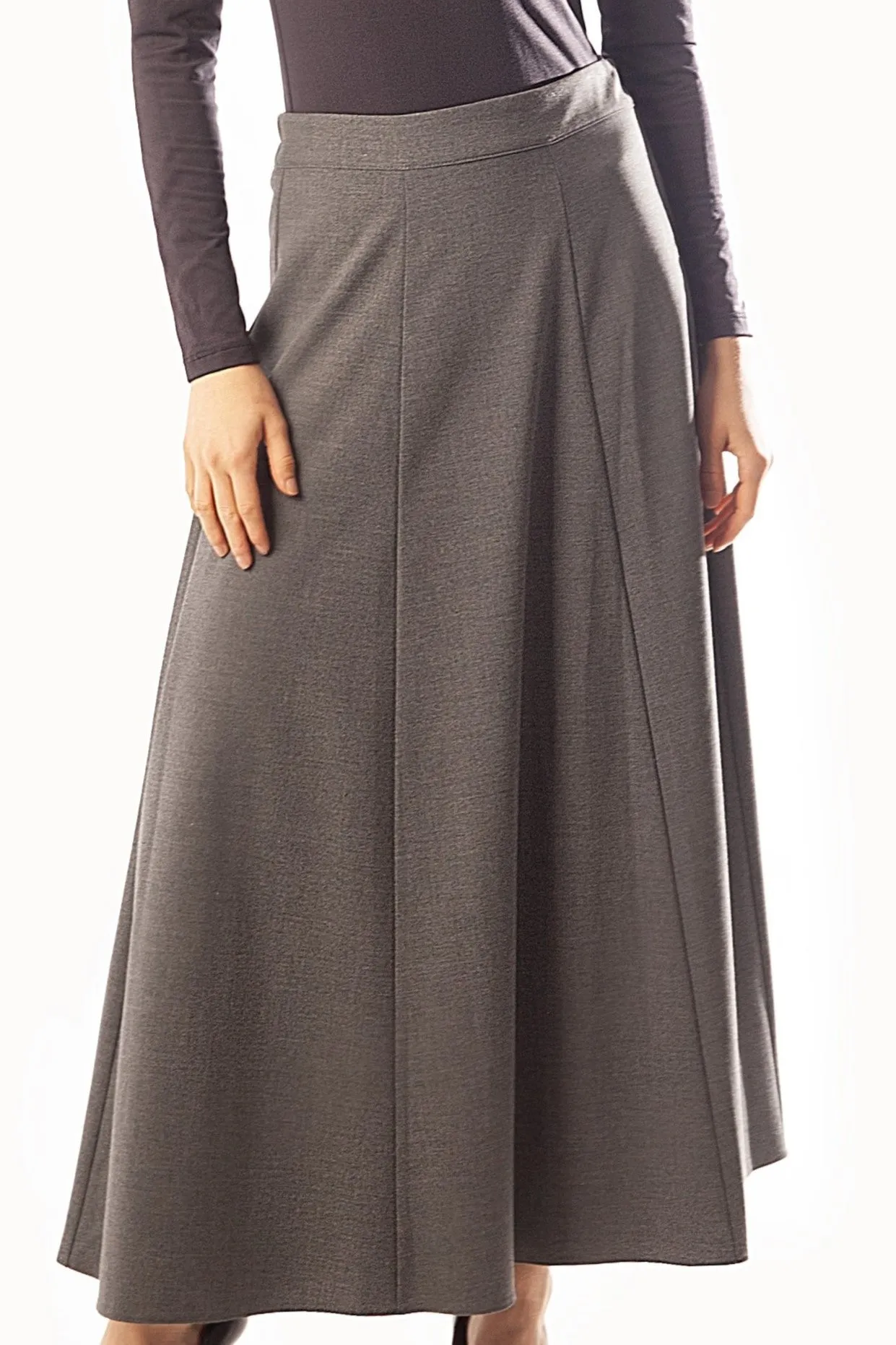 Paneled Midi Skirt