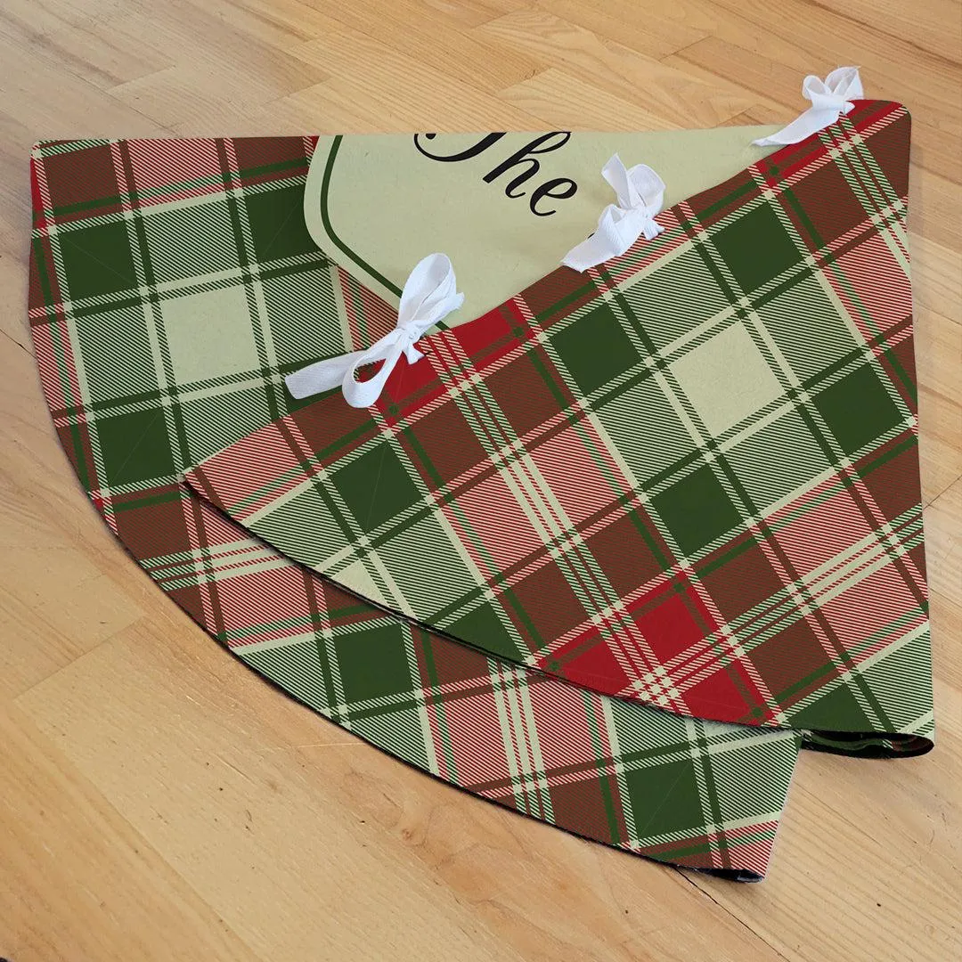 Personalized Plaid Christmas Tree Skirt