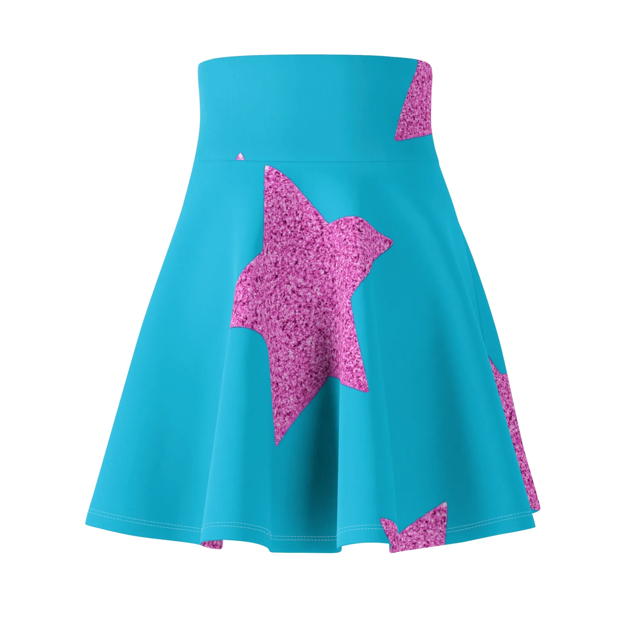 Pink Stars - Inovax Woman's Skater Skirt